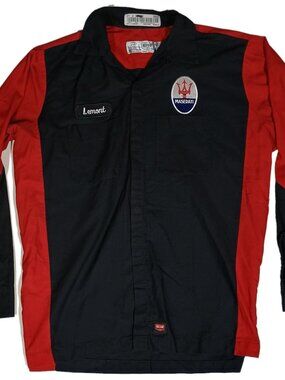 Maserati Mechanics Dealership Shirt Large Long Sleeve racing RedKap